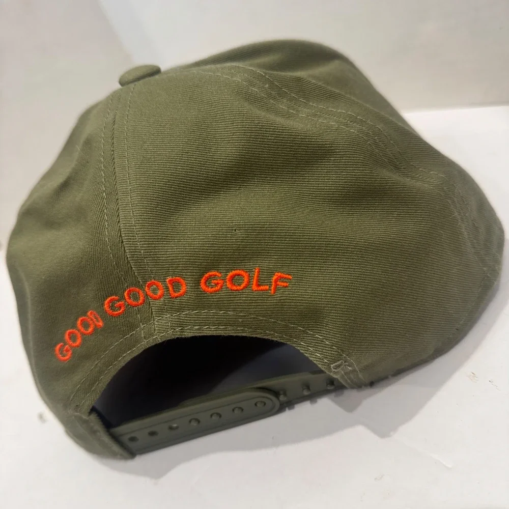 NEW Good Good Golf Country Club Rope Hat Mens Olive Green Snapback Patch Cap